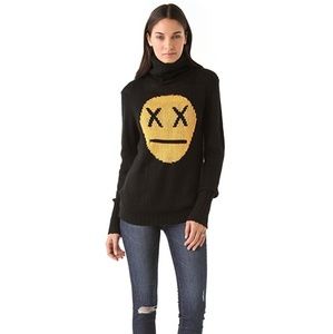 Wildfox White Label 90's Face Emoji Seattle Sweater